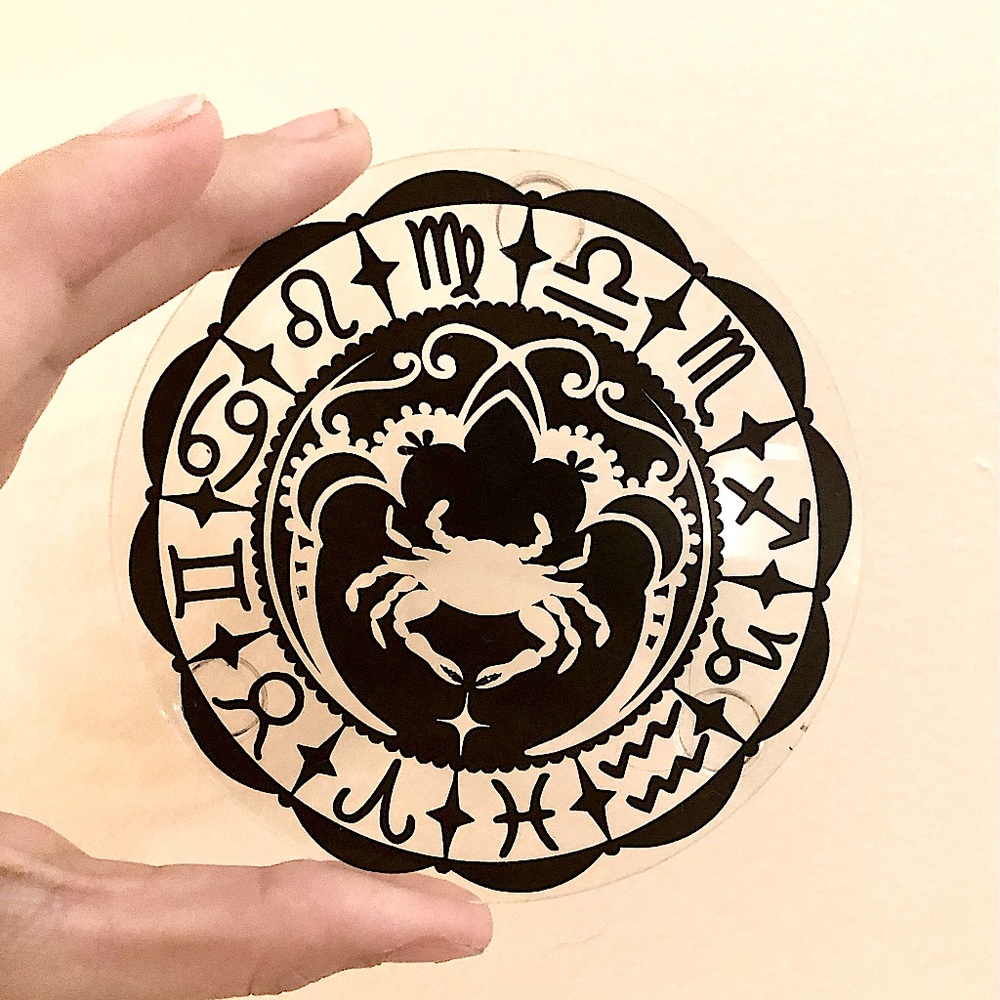 ✨Handmade✨ ♋️ Cancer Zodiac Coasters set of 4 - Picture 6 of 7